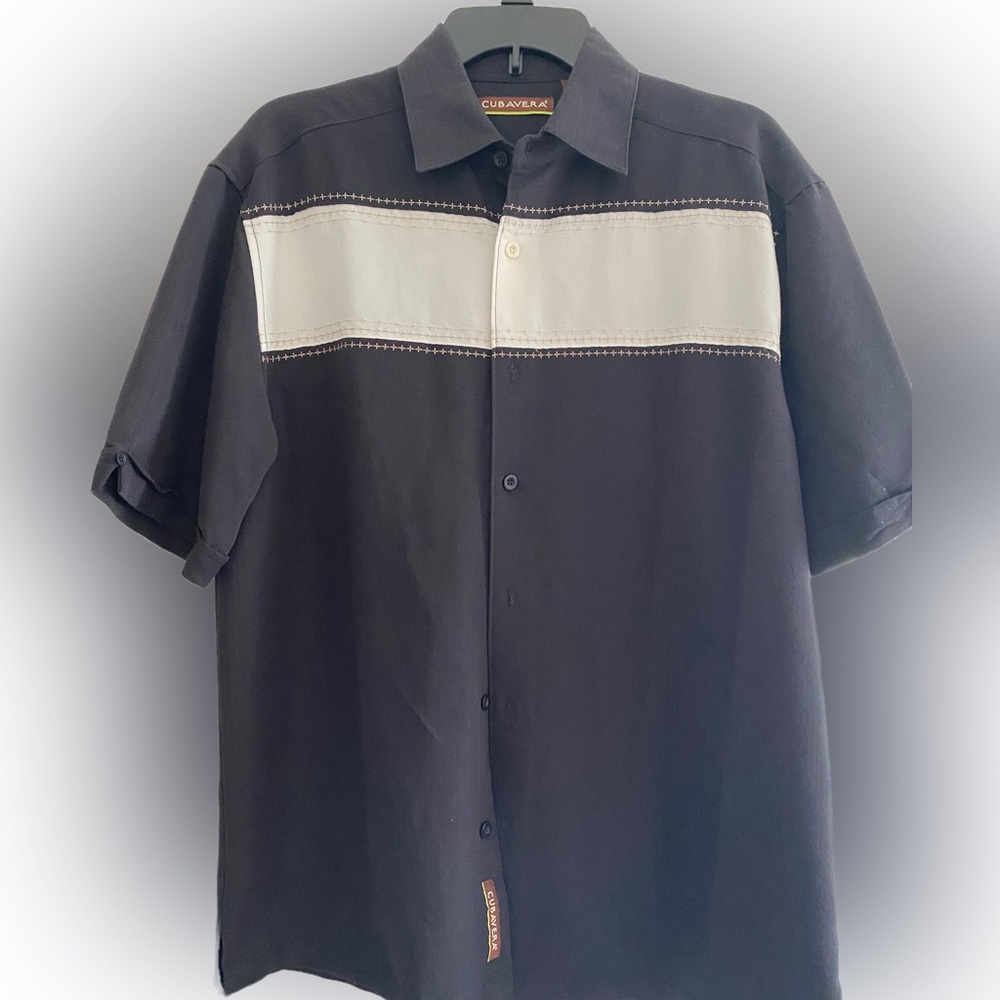 Cubavera Mens Shirt Charcoal Gray - M